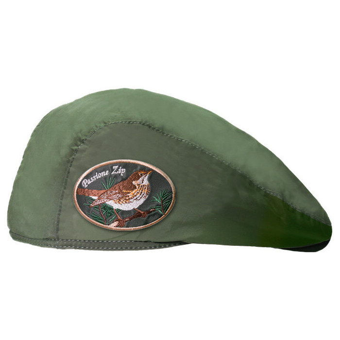Coppola verde con il patch Passione Tordo Passione Zip