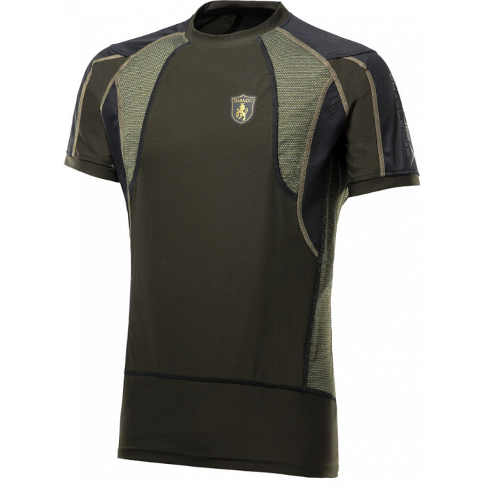 Trabaldo maglia Tecnica Cirrus Light verde con inserti beige