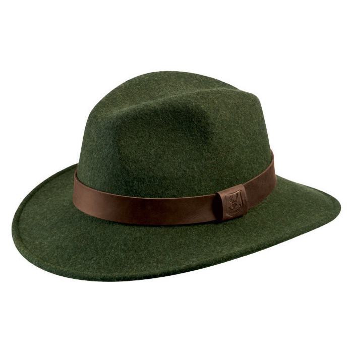 Riserva - cappello in loden verde e pelle