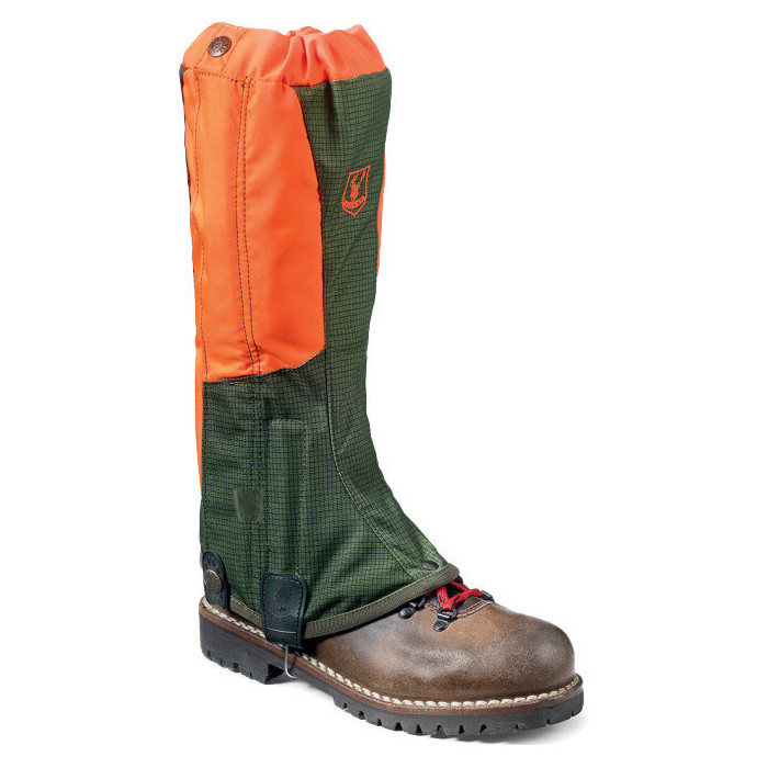 Riserva - ghette ergonomiche in cordura ripstop verde e arancio alta visibilità