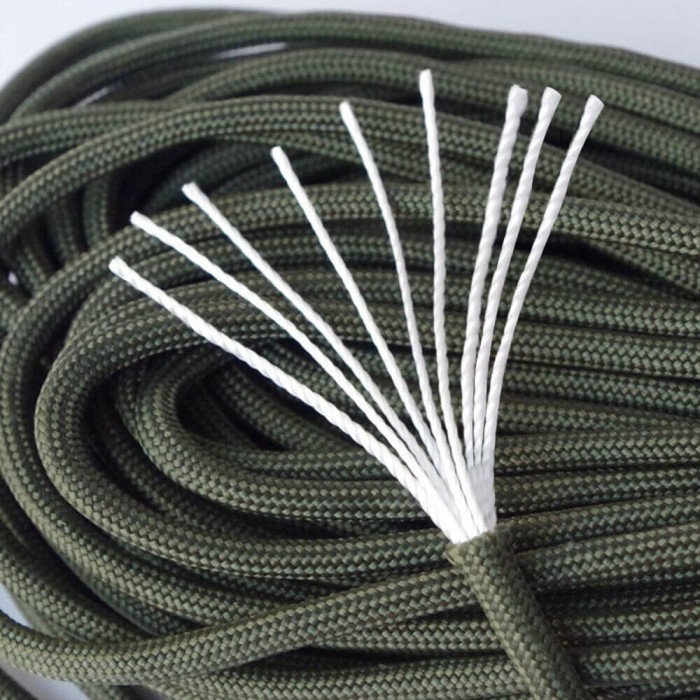 Corda Paracord uso militare in nylon 4 mm 10 mt verde