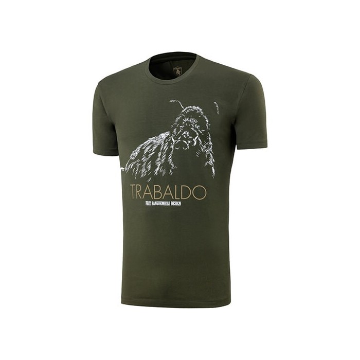 Trabaldo Identity T-Shirt con stampa cinghiale verde