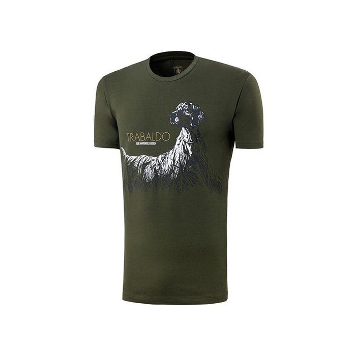 Trabaldo Identity T-Shirt con stampa setter verde