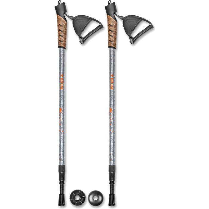 Bastoncini Brugi Nordic Walking da trekking arancione