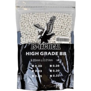 Pallini di plastica 6 mm JS-tactical peso 0,20 gr 5000 pz