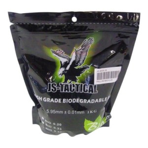 Pallini biodegradabili 6 mm Js tactical 0,25 g 4000 pz bianchi