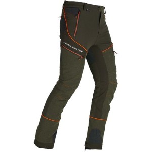 Univers - Pantalone da caccia Racer in cordura verde con inserti arancio