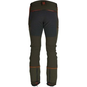 Univers - Pantalone da caccia Racer in cordura verde con inserti arancio