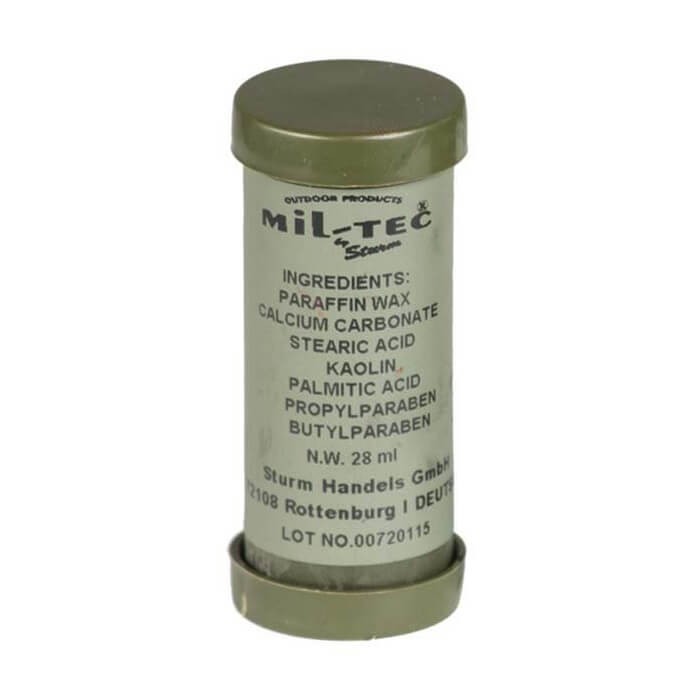 Cera mimetica viso Mil-Tec per mimetizzazione stick bicolore 55 g verde chiaro e verde scuro