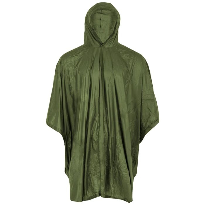 Poncho Highlander impermeabile con cappuccio verde