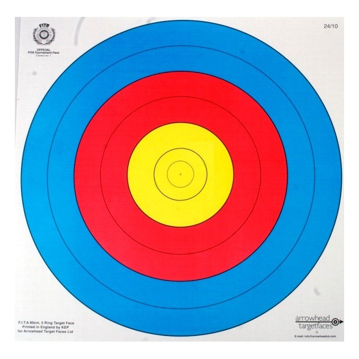 Bersaglio per arco Arrowhead in carta omologato Fita 48x48 cm 5 pz