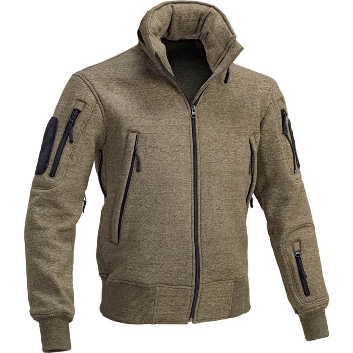 Felpone Defcon 5 con cappuccio OD green melange