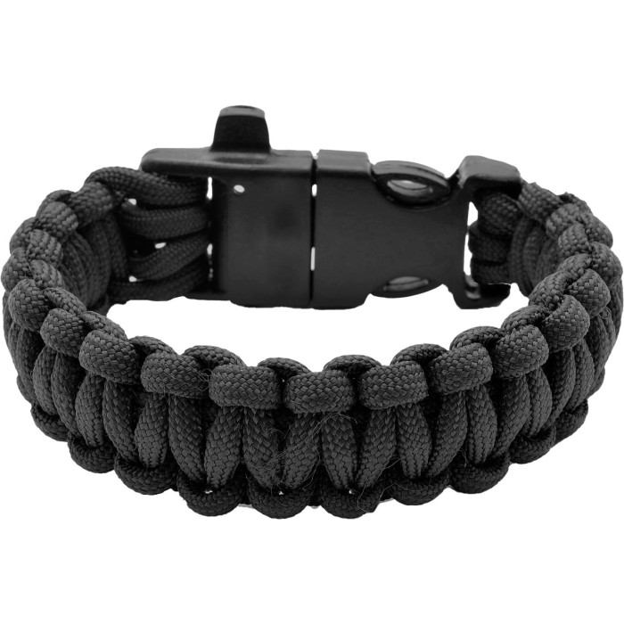 Braccialetto Survival Paracord 3 In 1 Nero