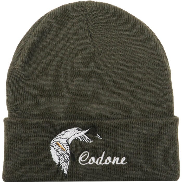Berretto verde con stampa Codone