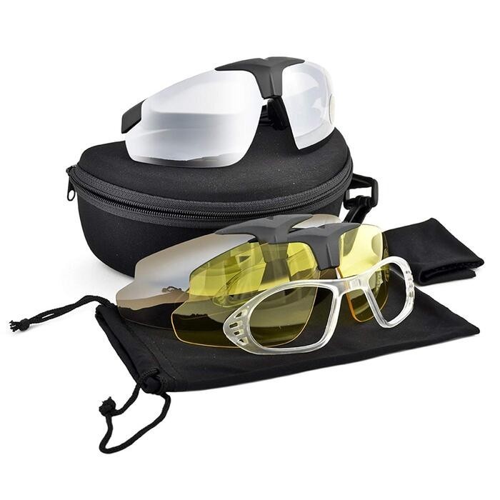 Occhiali da tiro o softair Wosport nero