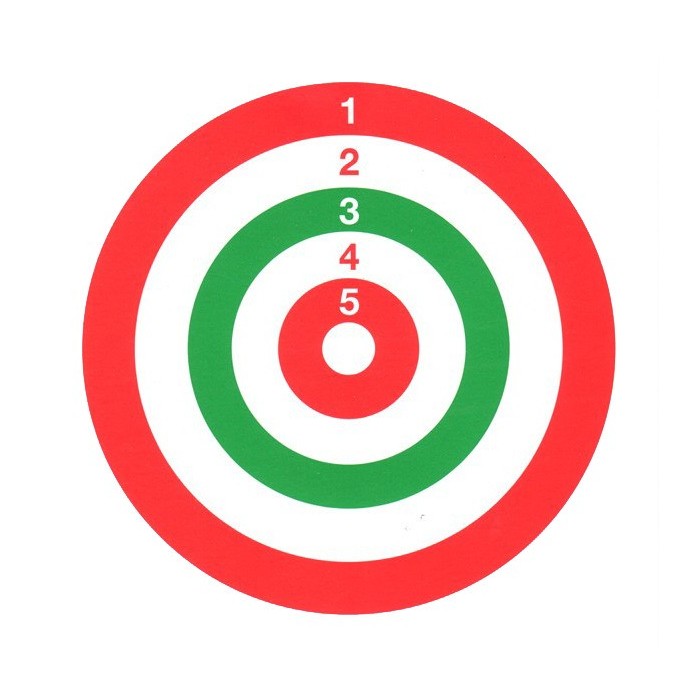 Bersagli in cartoncino tricolore 14x14 cm 100 pz