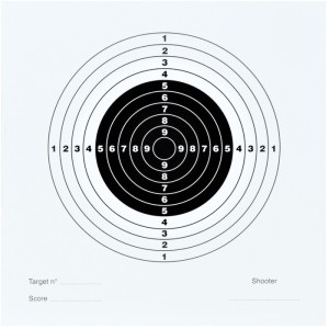 Bersaglio cartoncino sfondo...