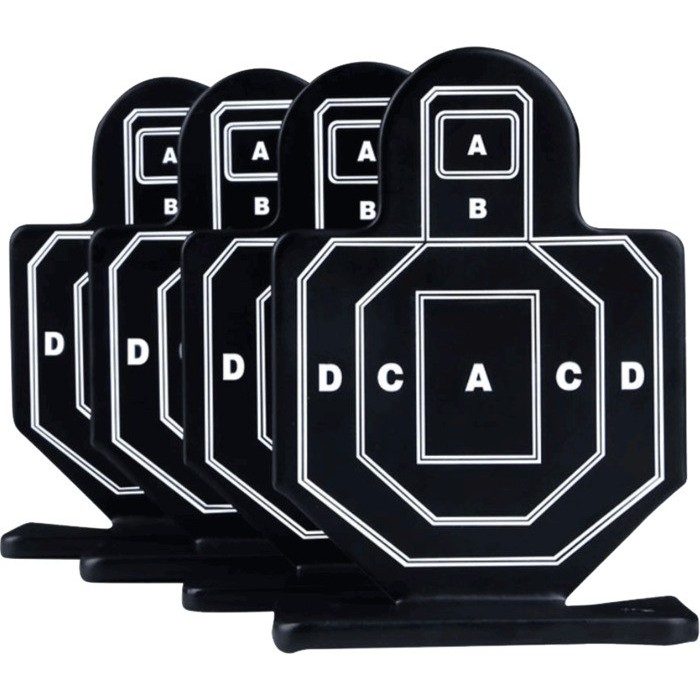 Mini bersagli Wosport sagoma in metallo con lettere 4 Pz