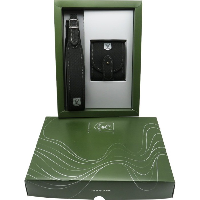 Riserva - tracolla in pelle e giberna portacolpi 7 celle con confezione regalo R3100