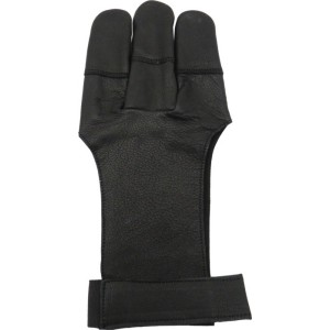 Guantino in pelle nera a...