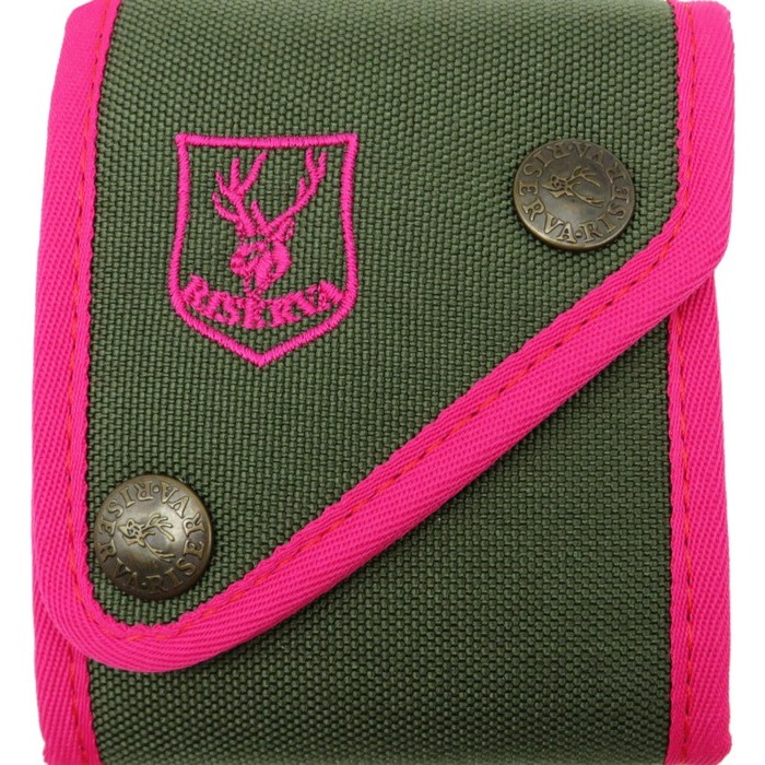 Riserva - giberna portacolpi in cordura 7 celle verde e magenta