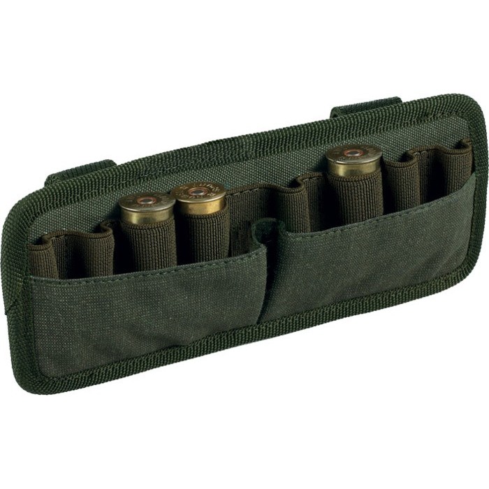 Riserva - giberna portacolpi verde con passanti sul retro 8 celle per cal. 12/20/28