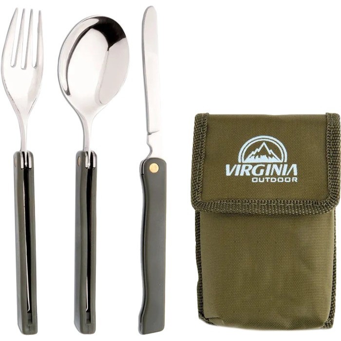 Set Posate Virginia con fodero da campeggio