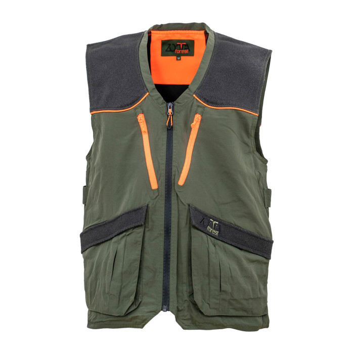 Gilet Verde Militare Imbottito In Piuma