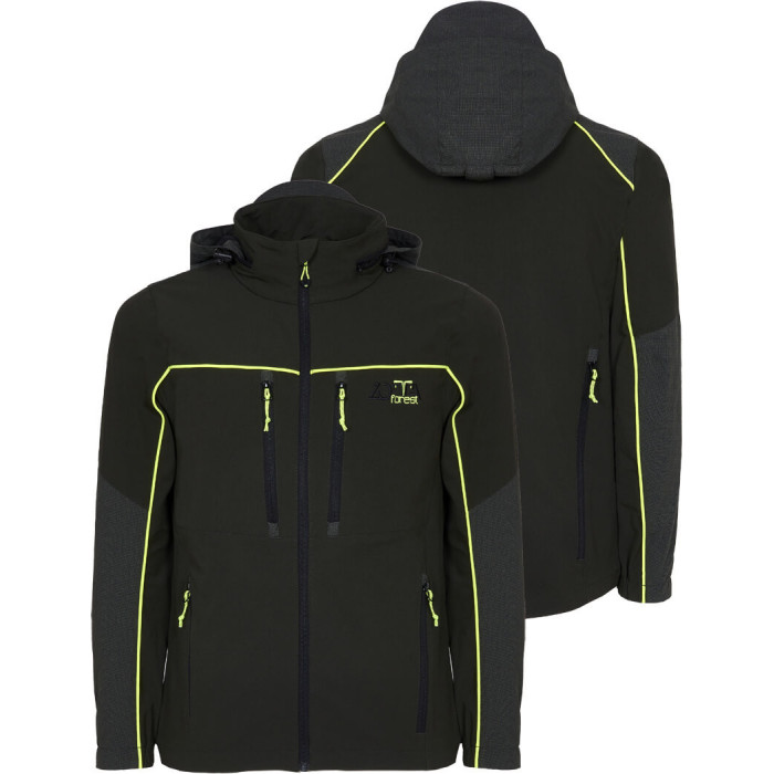 Zotta Forest - giacca York man verde con inserti giallo fluo