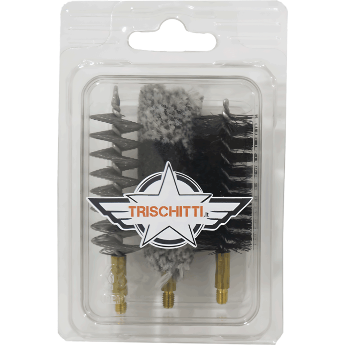 Set di tre scovoli per pulizia fucile calibro 12/20