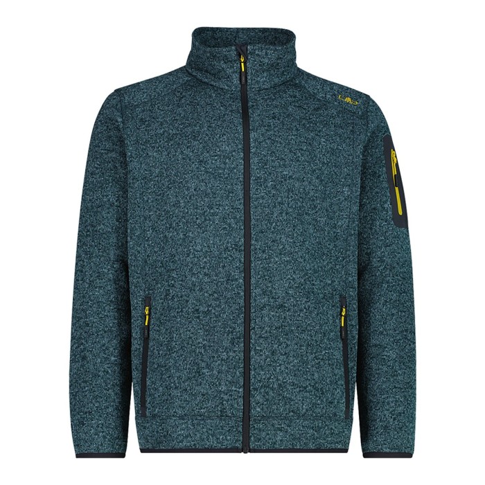 Giacca in pile CMP Knit-tech mélange antracite nilo