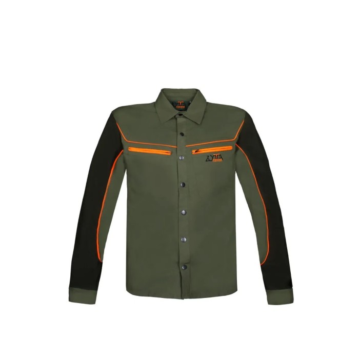 Zotta Forest - camicia Jungle man shirt verde inserti arancio