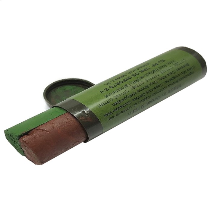 Cera trucco stick bicolore 2 in 1 marrone e verde Miltec