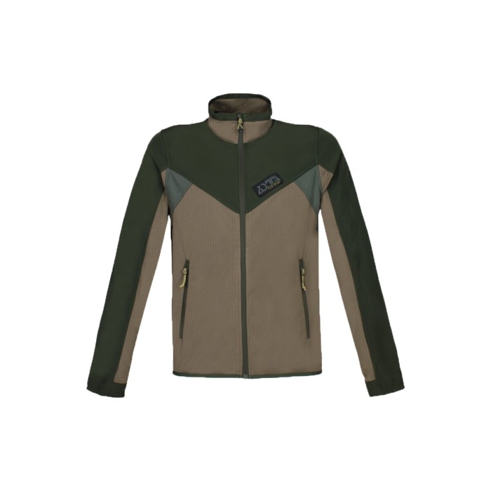 Zotta Forest - giacca pile Buzzard man fleece verde e beige