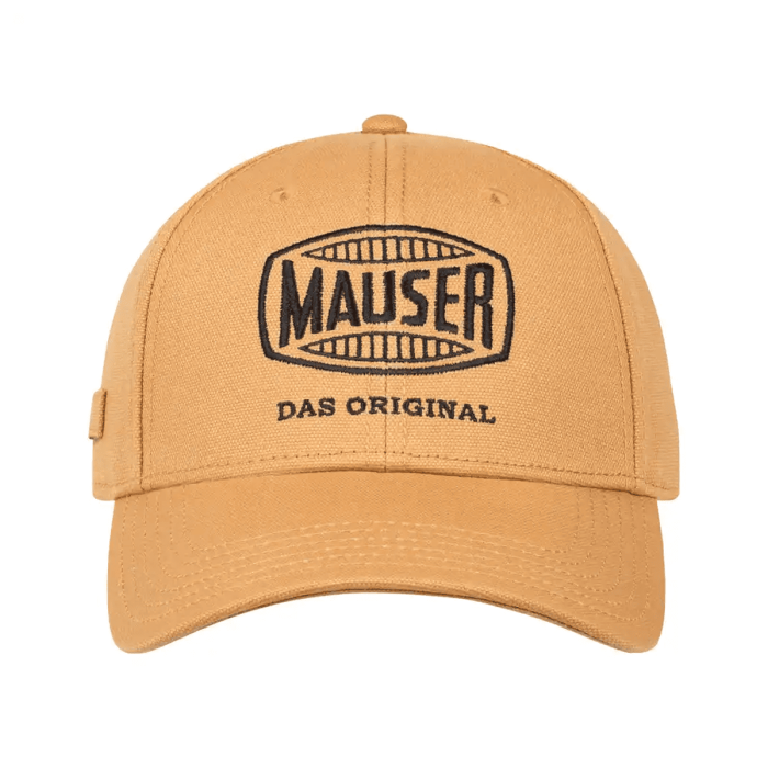 Cappellino canvas con logo MAUSER color sabbia