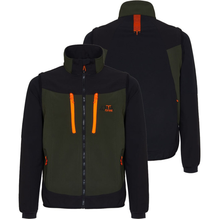 Zotta Forest - giacca softshell Denver man verde e nero