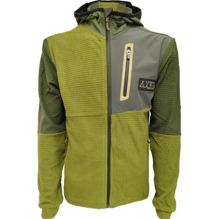 Zotta Forest - giacca pile Joker man fleece con cappuccio verde